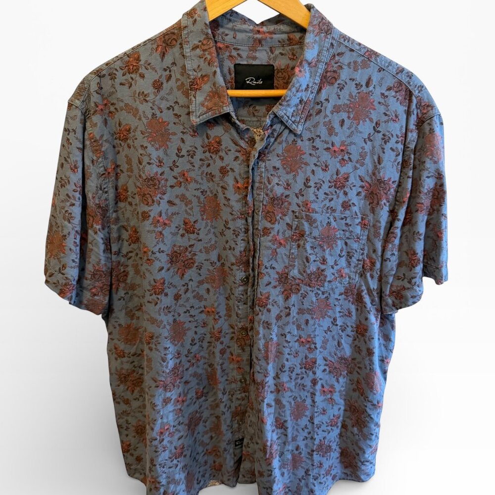 Rails Mens Short Sleeve Button Up Shirt - Size XL